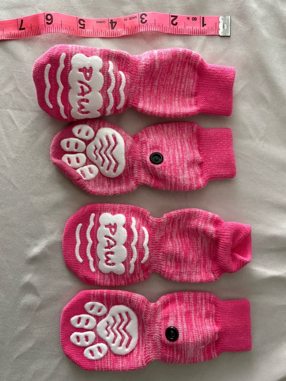 Pink dog socks